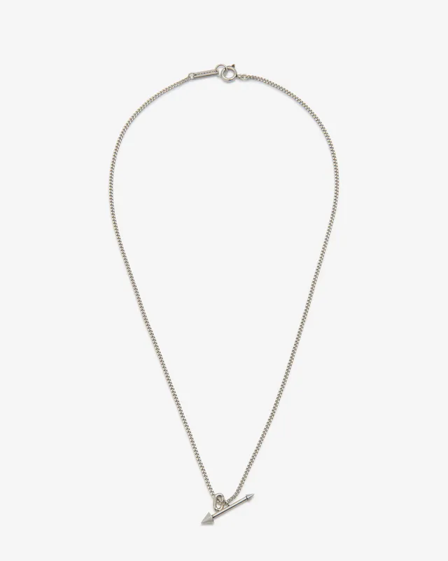Isabel Marant Arrow CO0211HA collier argent laiton flèche