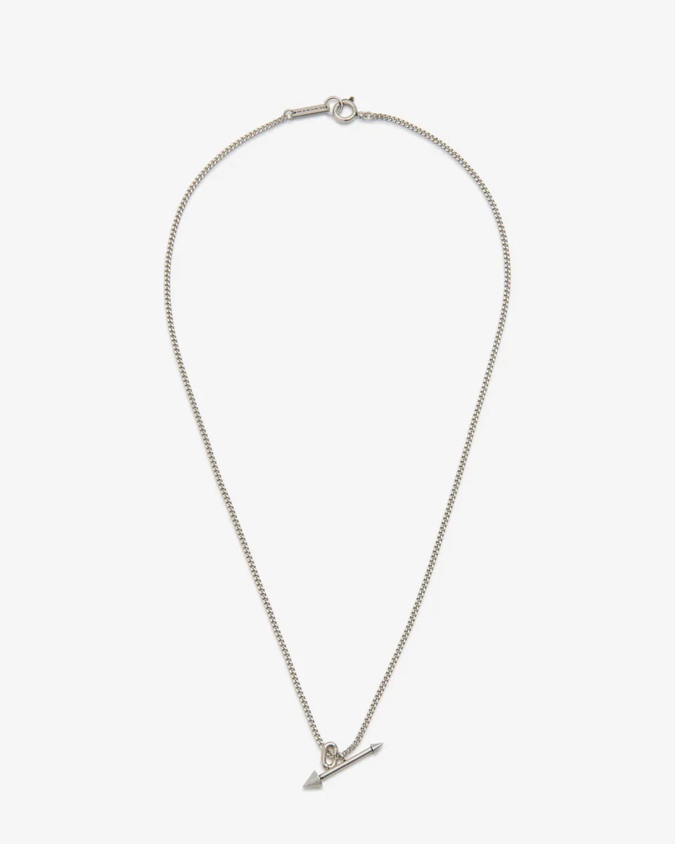 Isabel Marant Arrow CO0211HA collier argent laiton flèche