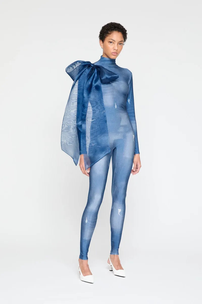 ATU Body Couture Catsuits combinaison denim nœud S