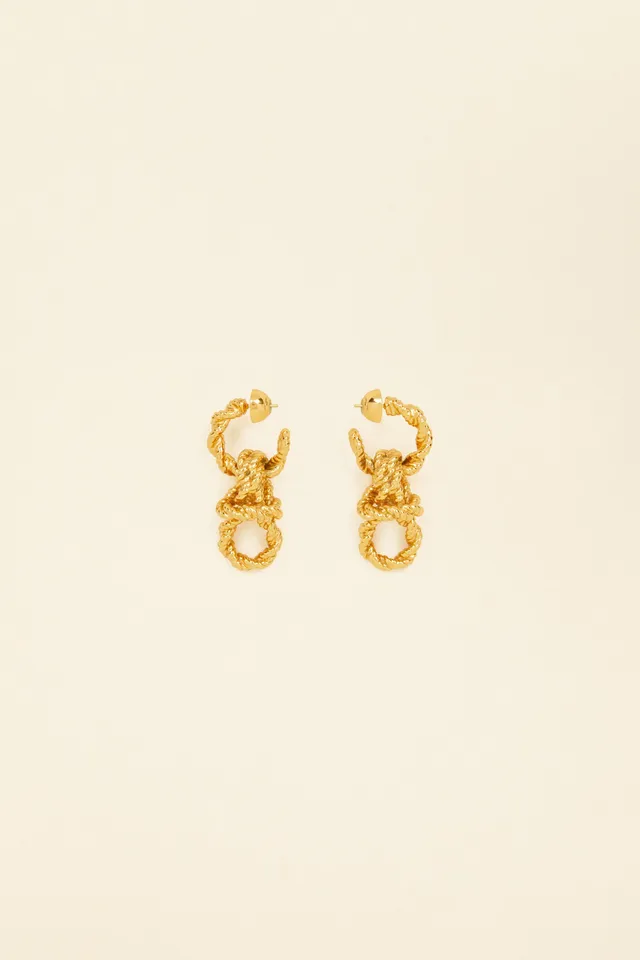 Patou JW082 boucles oreilles chaîne doré