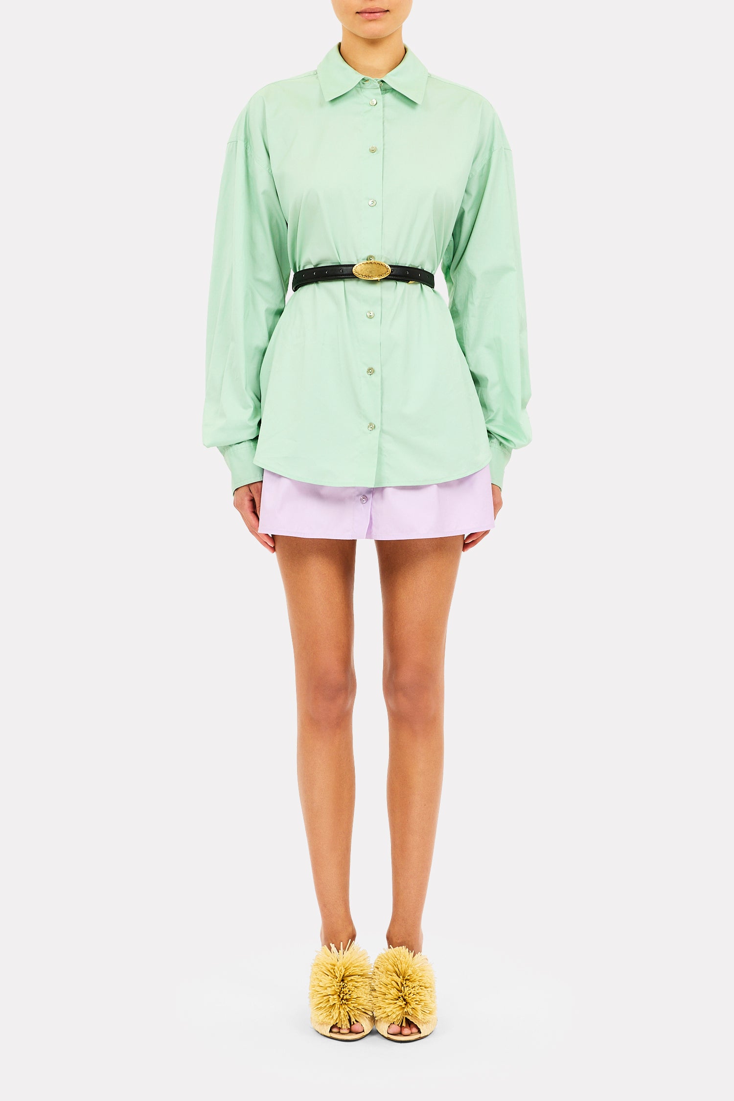 Ulla Johnson Laia chemisier coton popeline sauge boutons