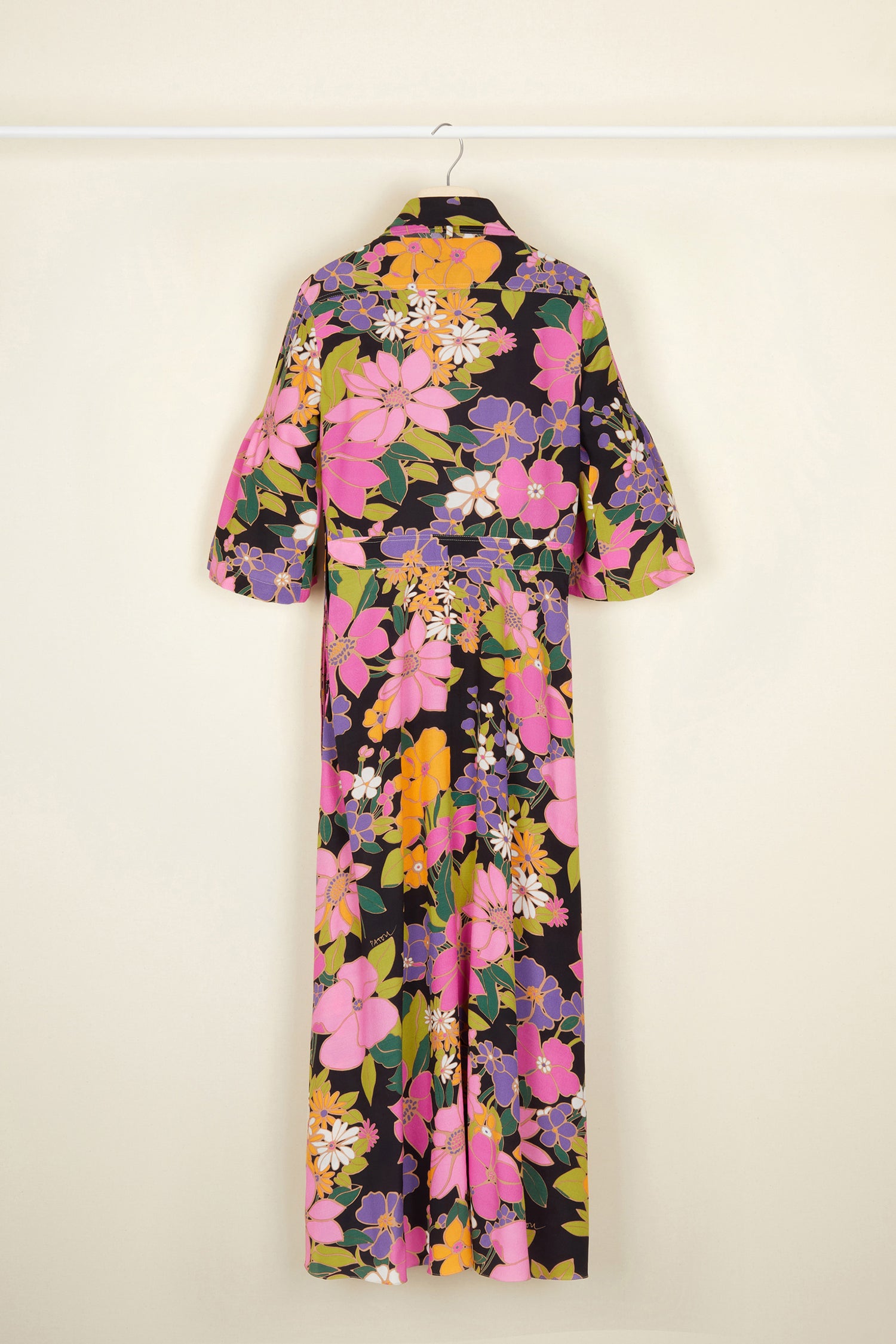 Patou DR055 robe midi viscose fleurs automne
