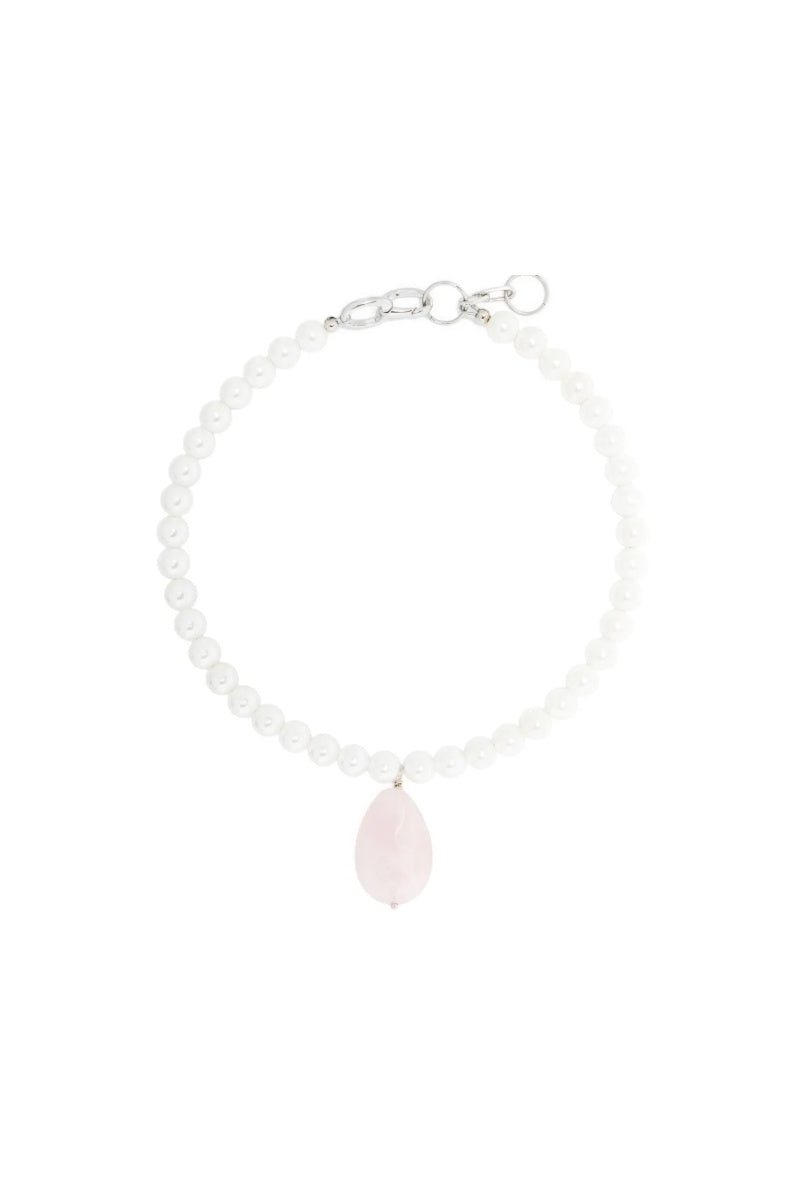 ATU Body Couture collier perles pendentif quartz blanc