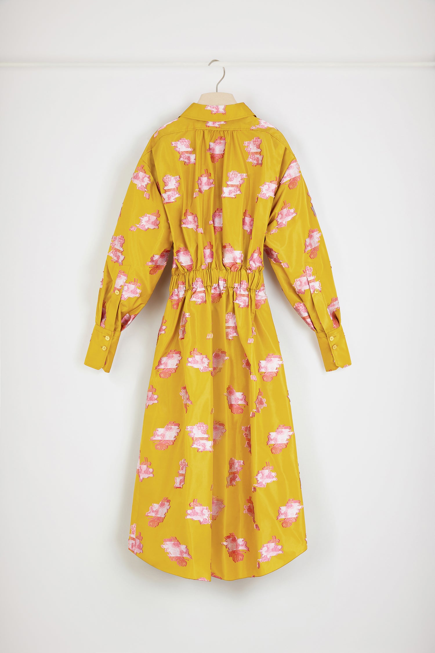 Patou H22DR0970126212A robe faille brodée Gold Absinthe maxi