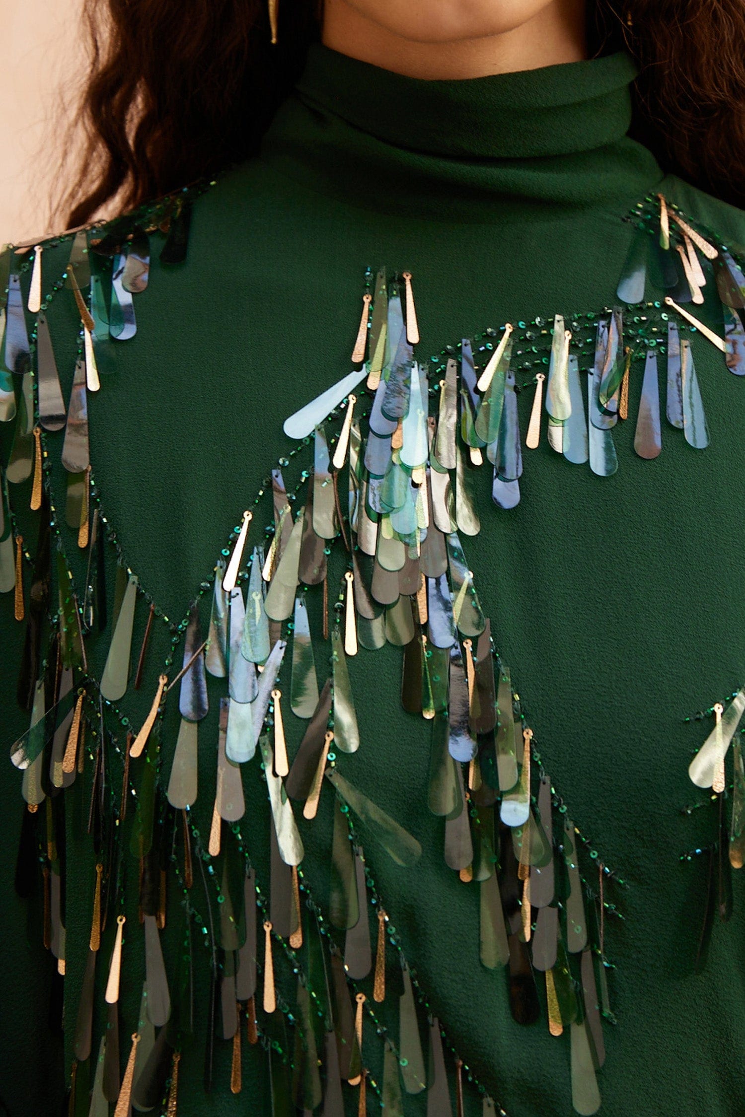 Alemaïs Ophira Sequin Top sequins manches longues