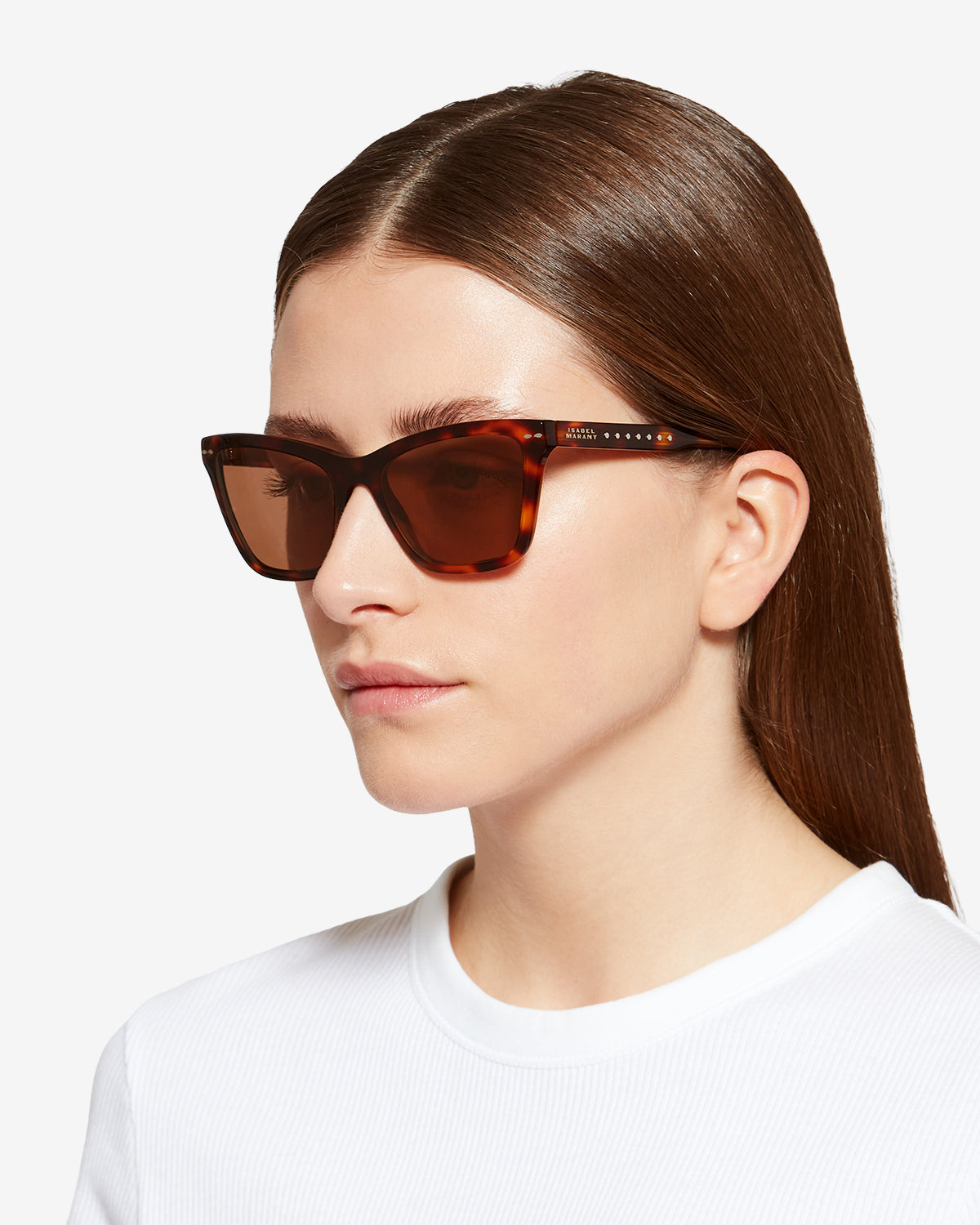 Isabel Marant Leyna lunettes de soleil cat eye havane marron