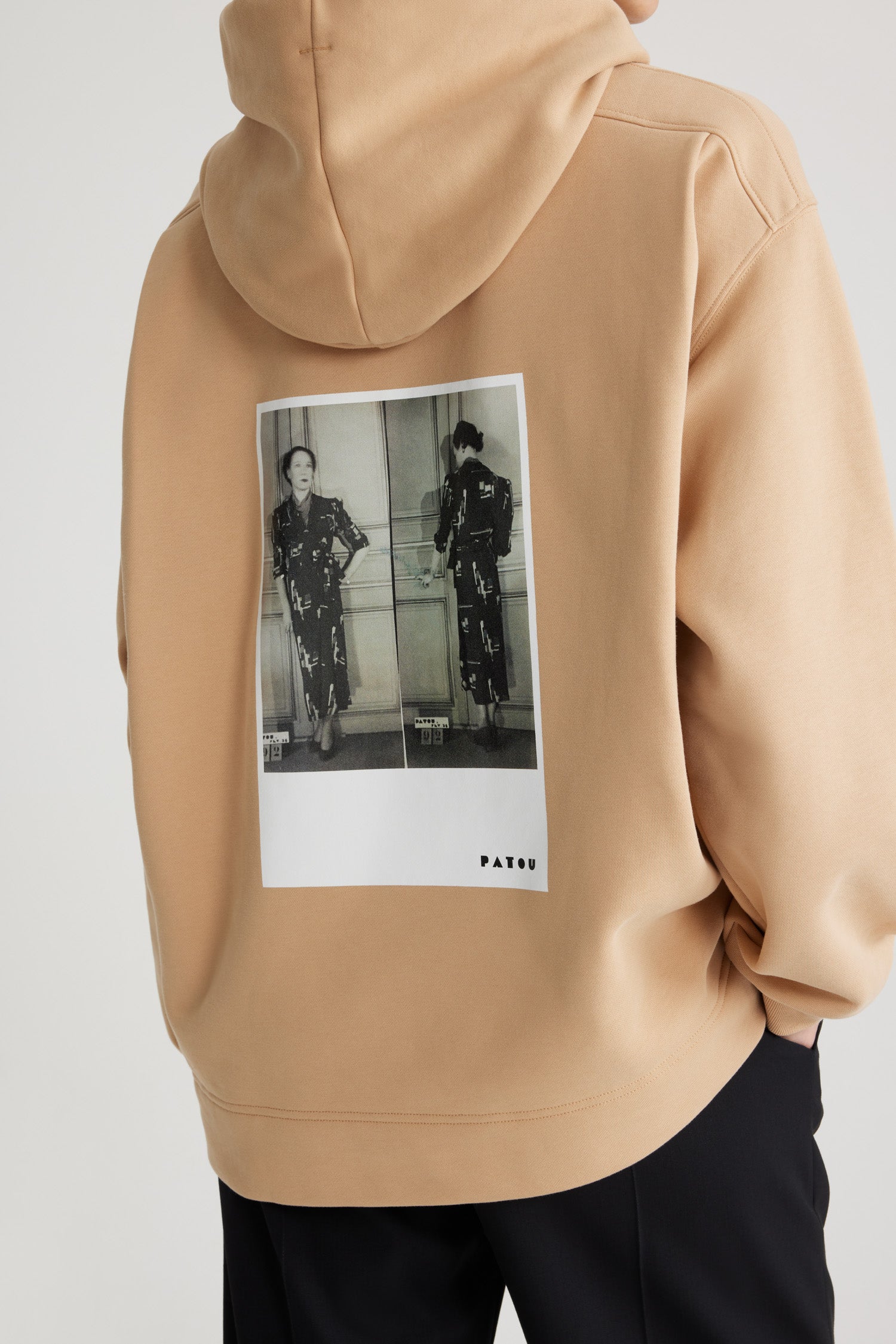 Patou Archive JE037 hoodie coton bio biscuit