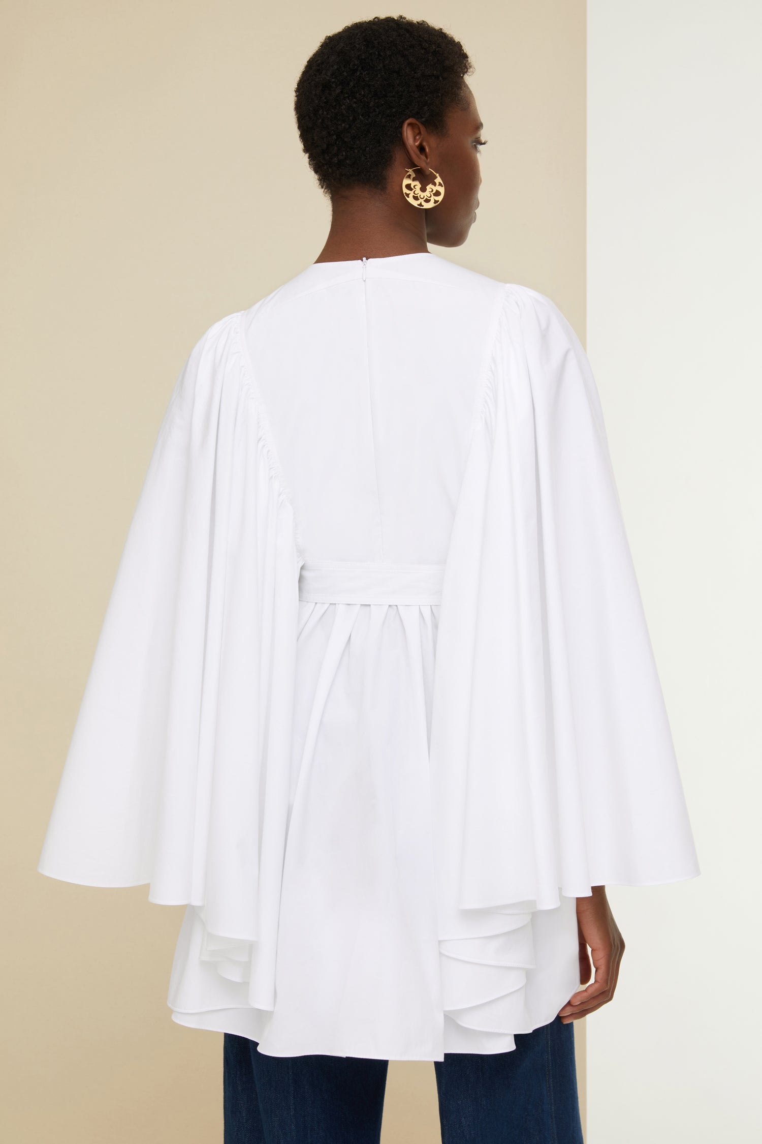 Patou Robe A21DR0740017001W Blanche Popeline Bio
