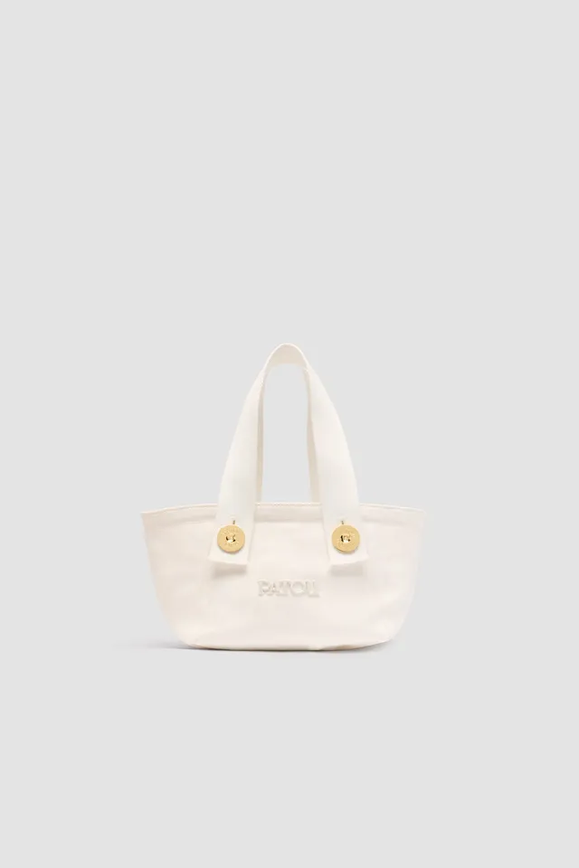 Patou AC090 tote trapèze toile coton blanc TU