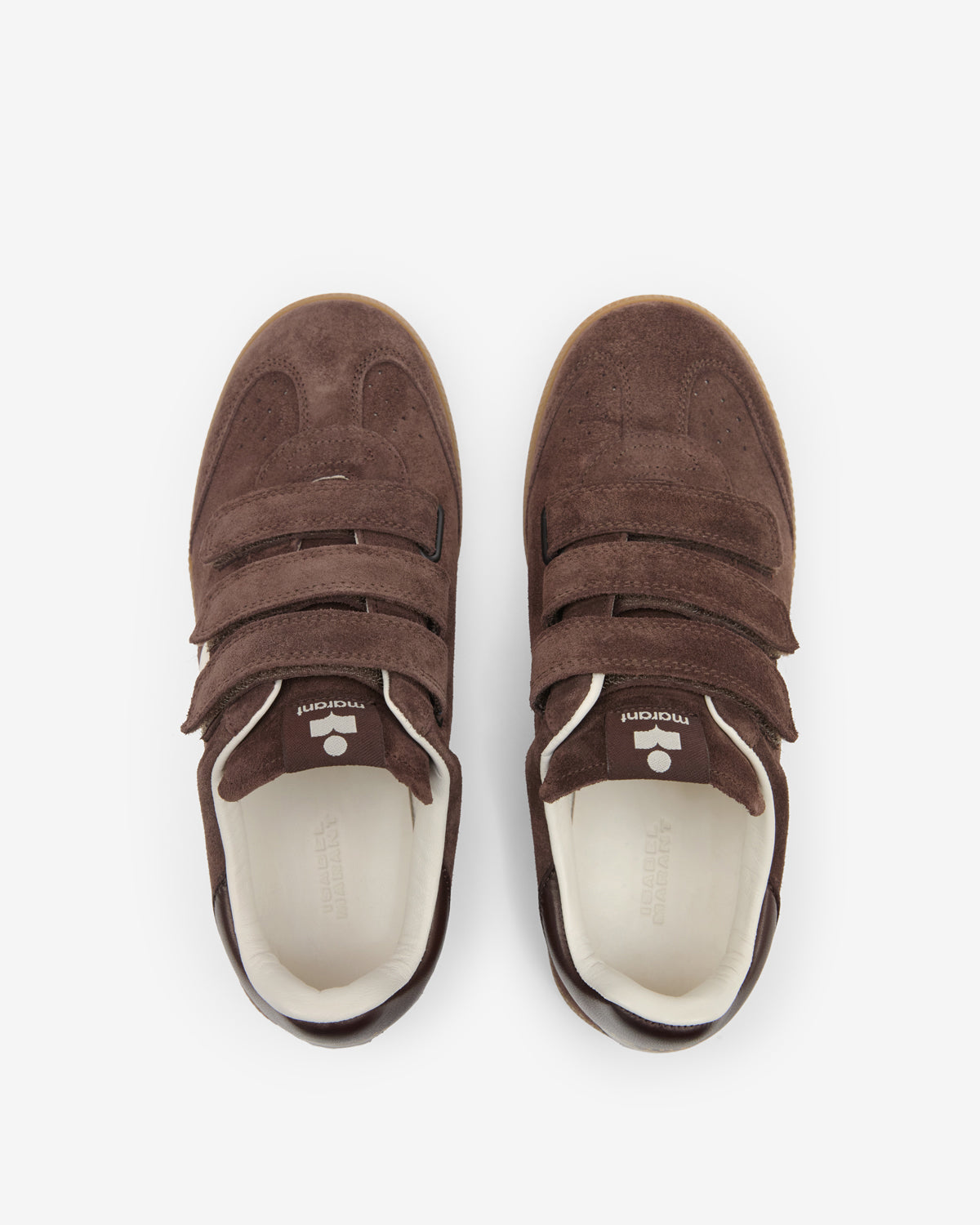 Isabel Marant Beth baskets chocolat cuir velcro