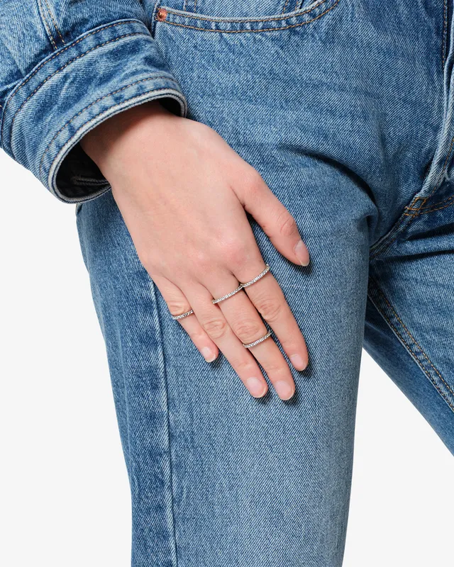 Isabel Marant Lauren BG0025FA bague argenté lot 4 verre
