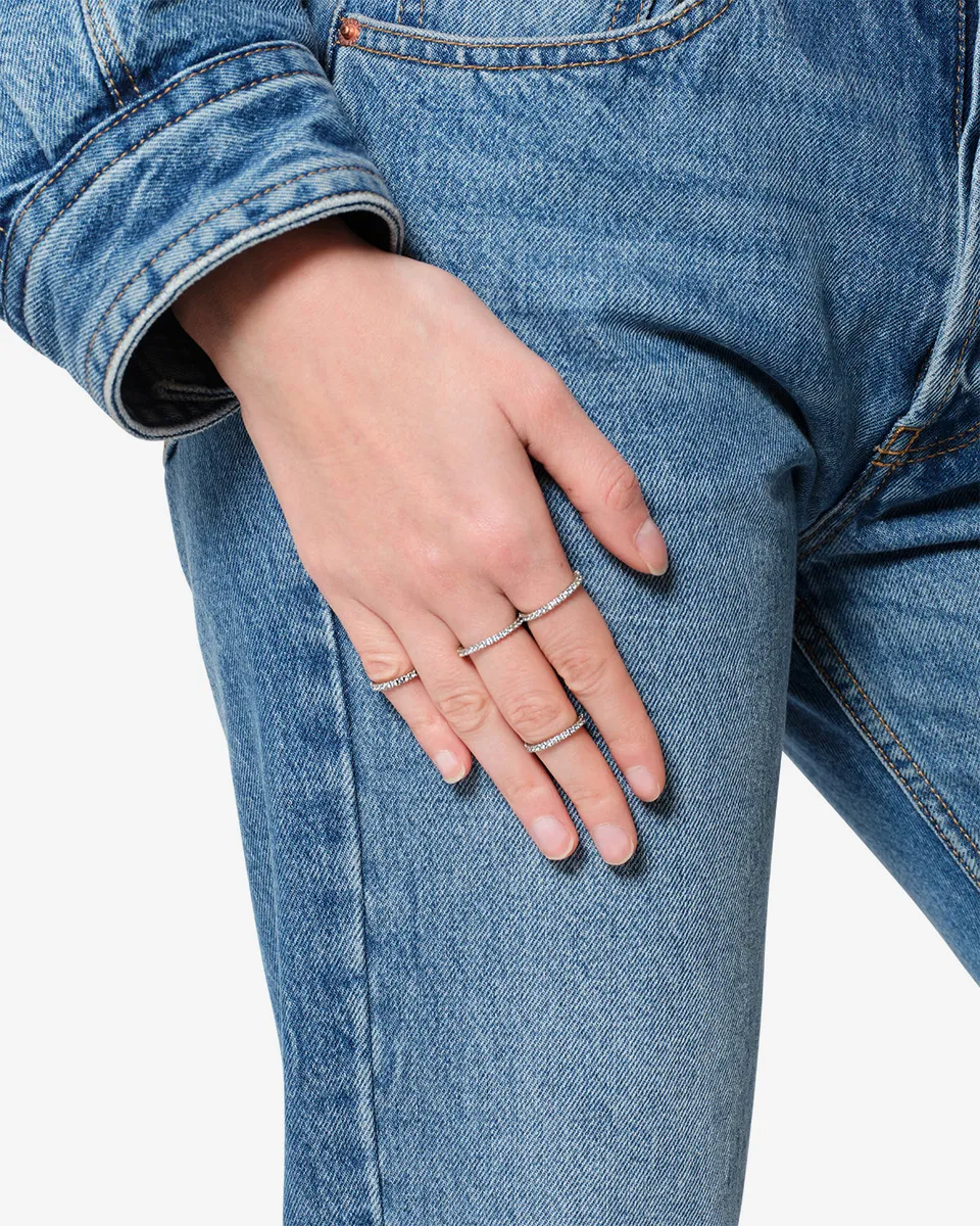 Isabel Marant Lauren BG0025FA bague argenté lot 4 verre