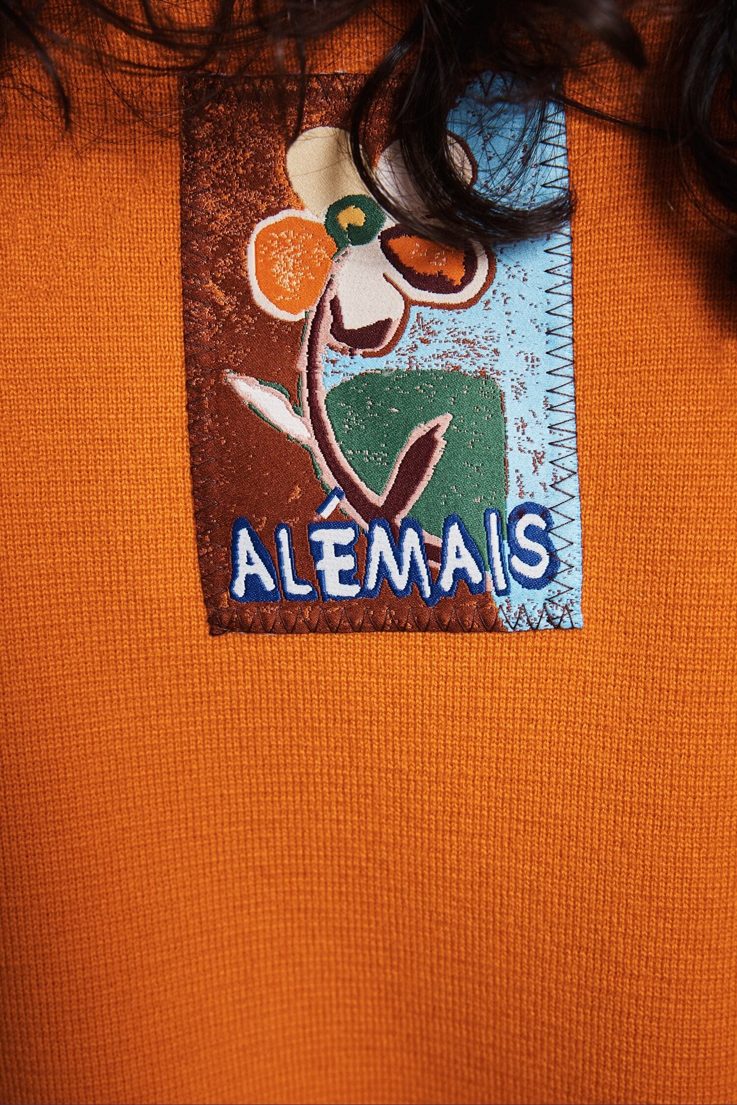 Alemäis Claudia Tangerine polo en maille 100% laine