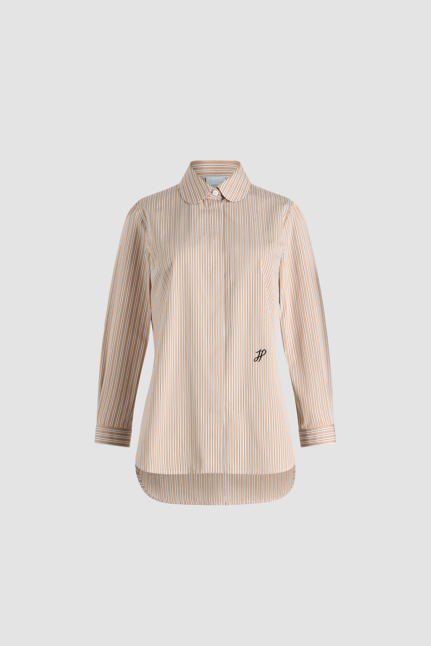 Patou BL039 Chemise Rayée Coton Bio Beige