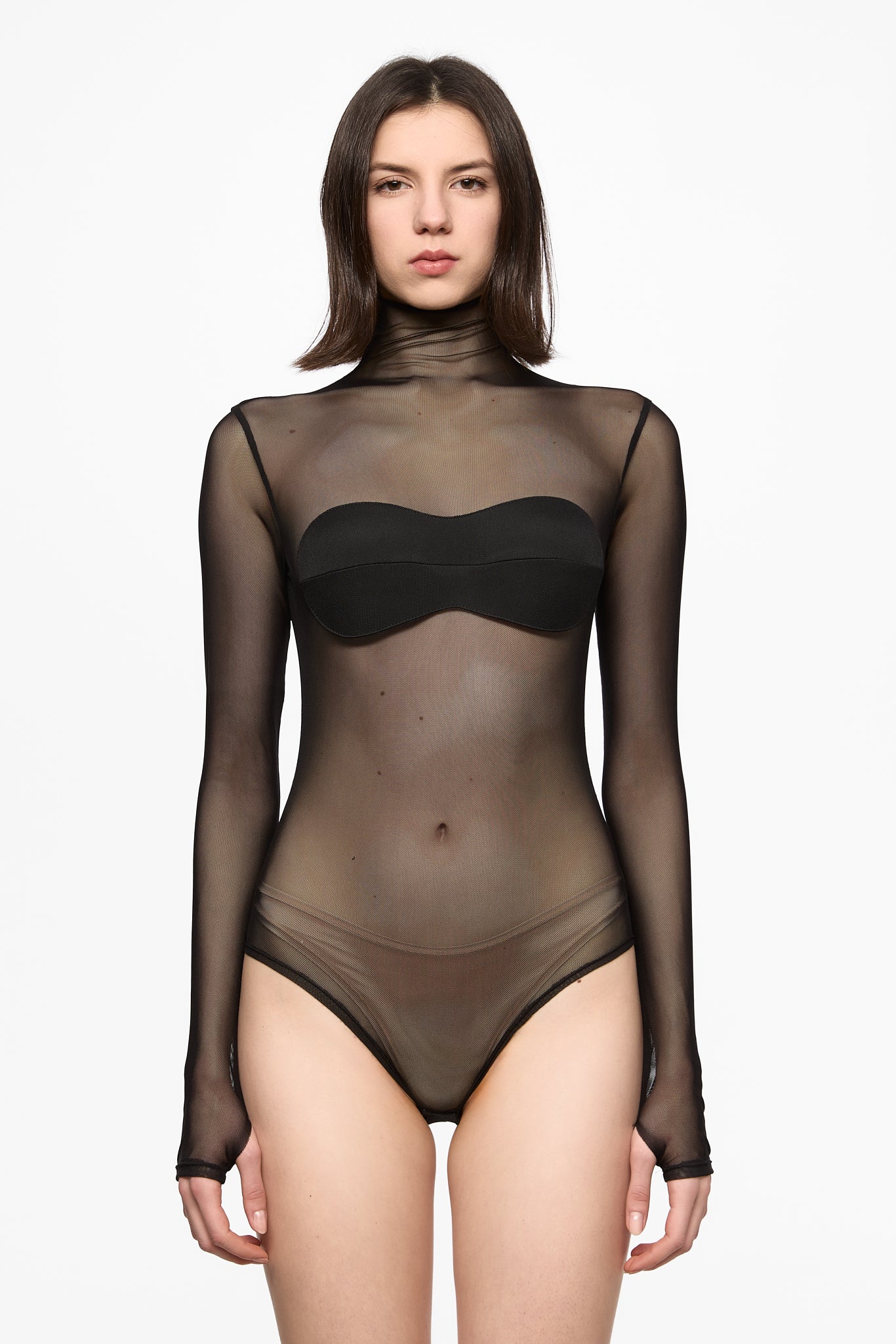 ATU Body Couture Mesh bodysuit body mesh col montant S