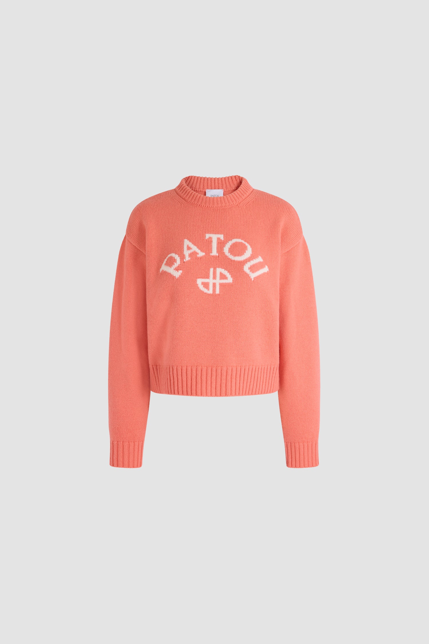 Patou Knitwear KN3708101464P pull laine rose Winter Blush