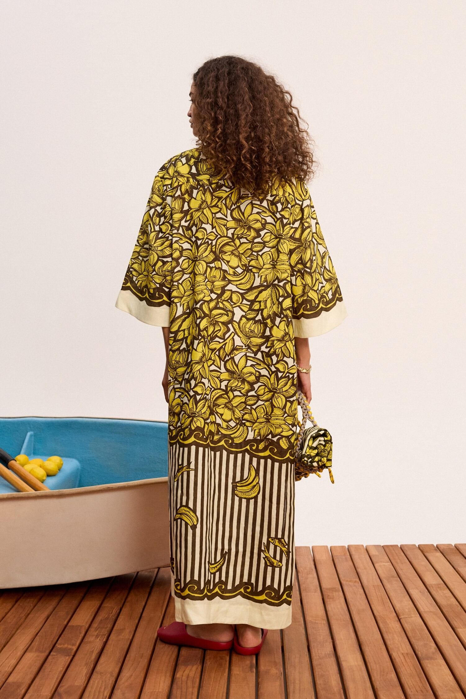 Alemaïs Mona robe tunique chanvre floral
