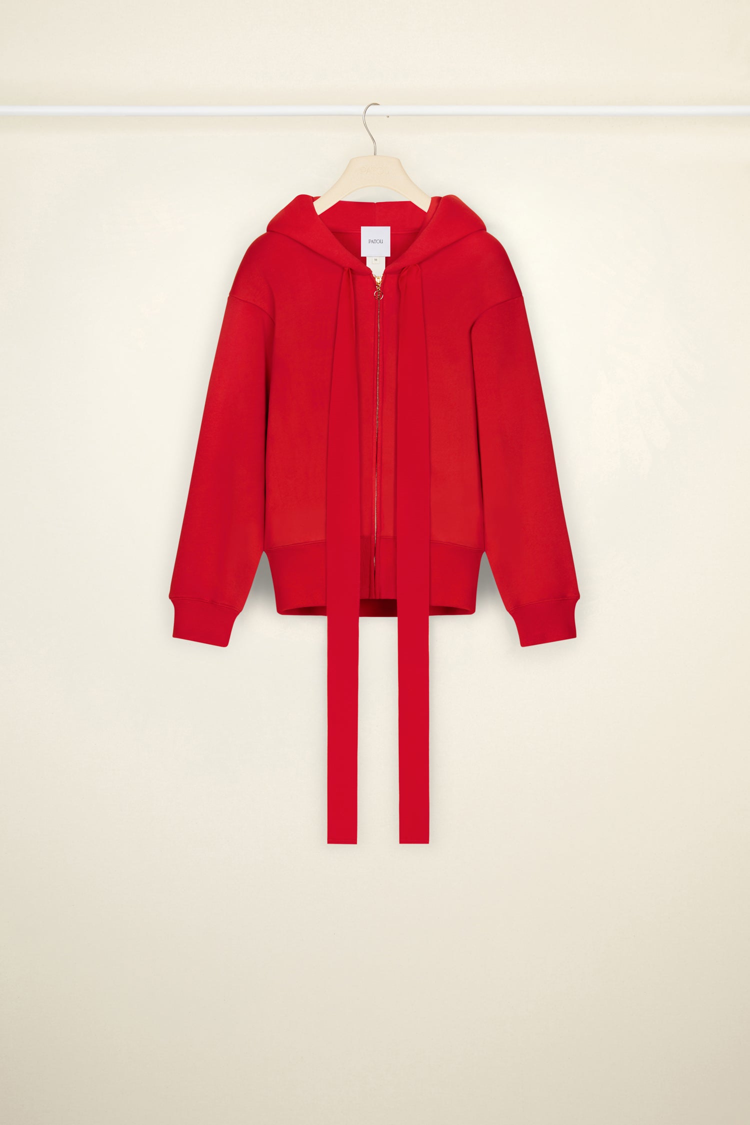 Patou JE007 hoodie coton bio Poppy zippé à capuche logo dos