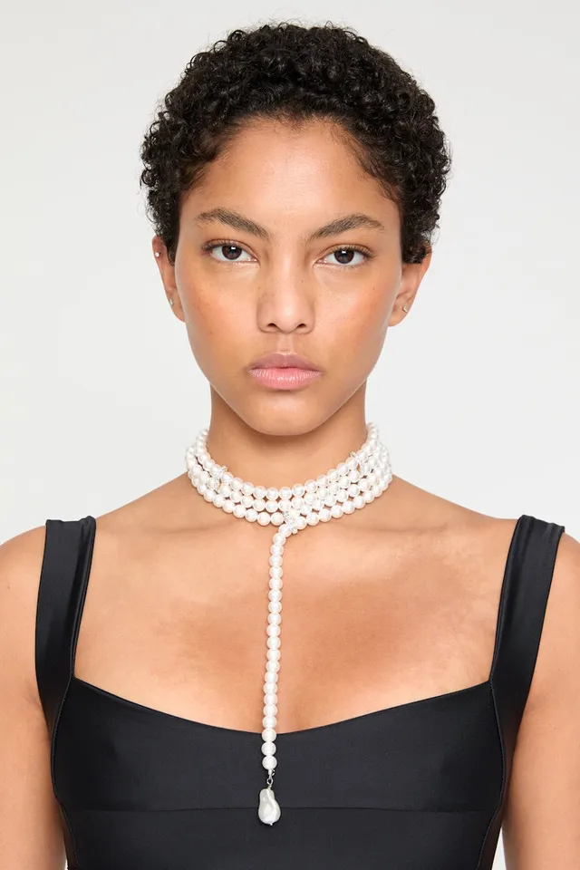 ATU Body Couture Jewelry Pearl disrupted necklace collier nacre