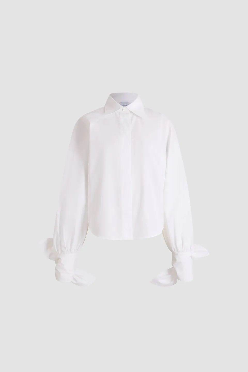 Patou H26BL064 blouse blanche coton bio manches nouées