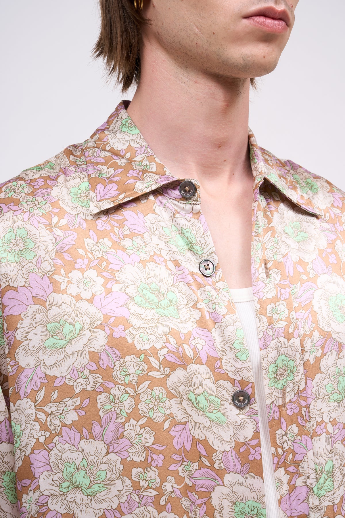 Paul & Joe Leonard chemise soie imprimé pivoines