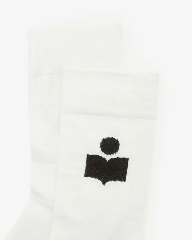 Isabel Marant Siloki chaussettes coton blanc