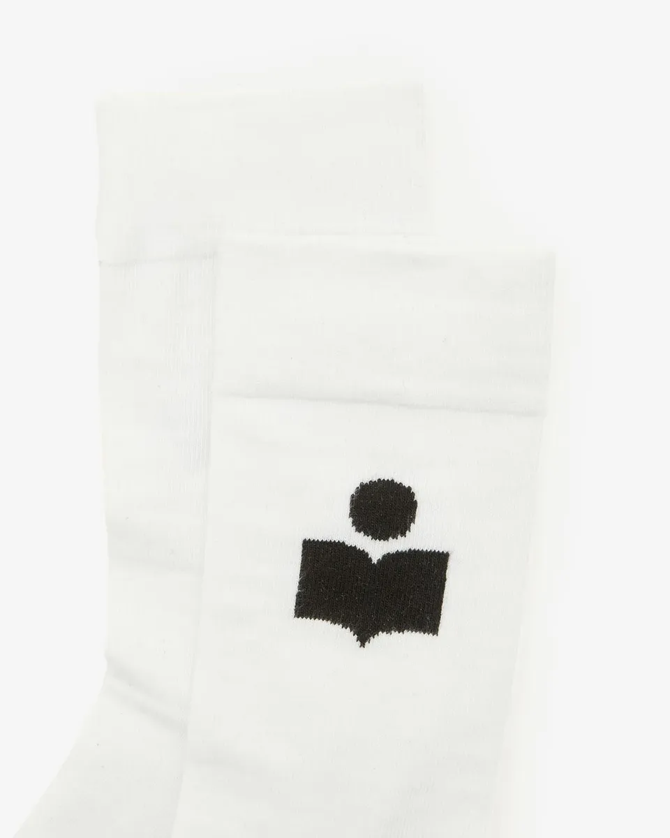 Isabel Marant Siloki chaussettes coton blanc