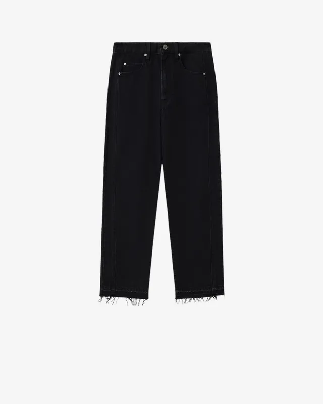 Isabel Marant Jorian PA0784HB jean barrel noir délavé