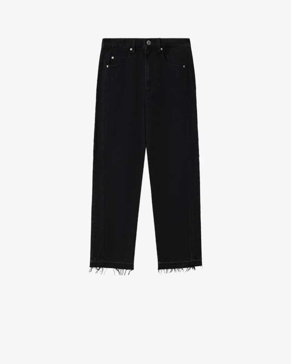 Isabel Marant Jorian PA0784HB jean barrel noir délavé