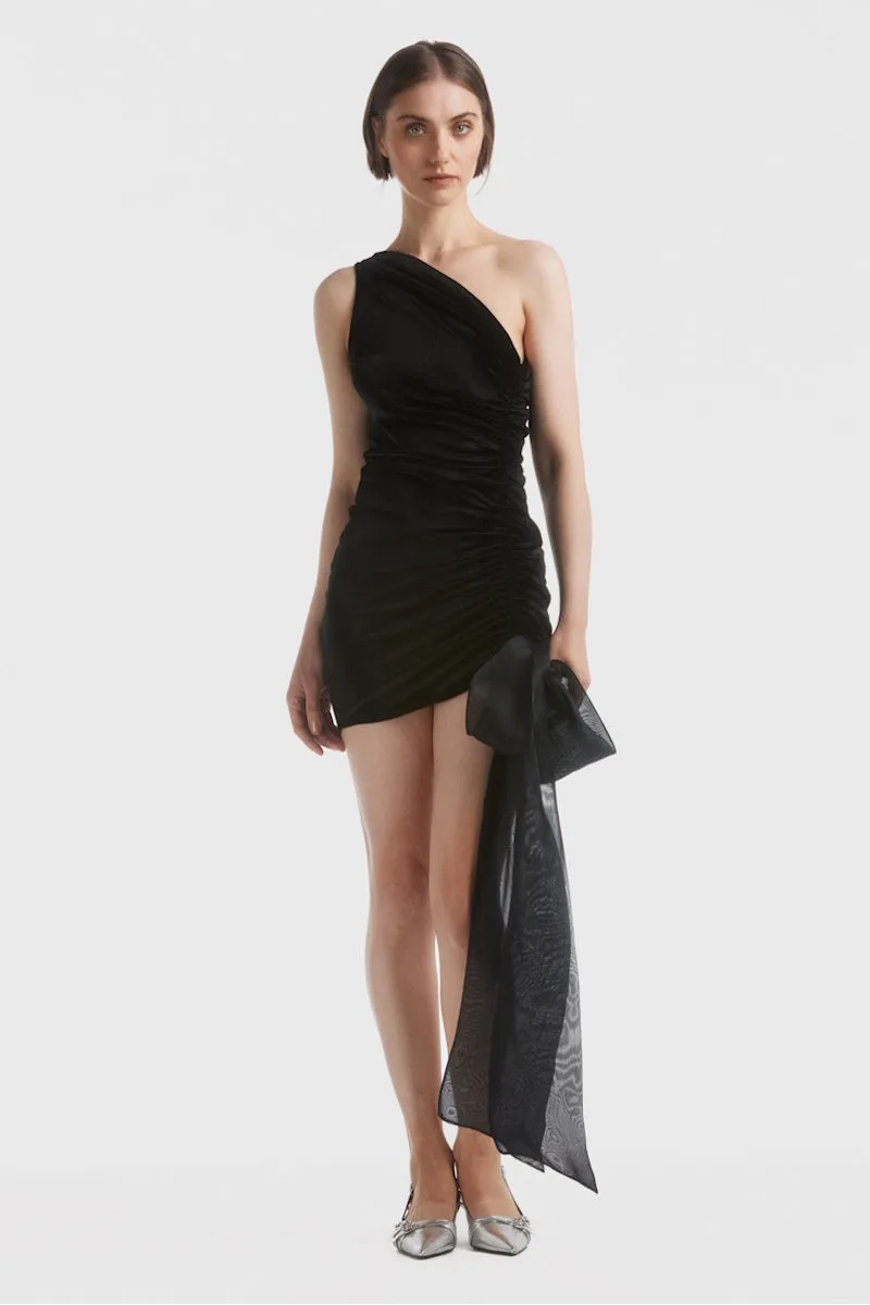 ATU Body Couture Mini Asymmetrical Velvet robe velours S
