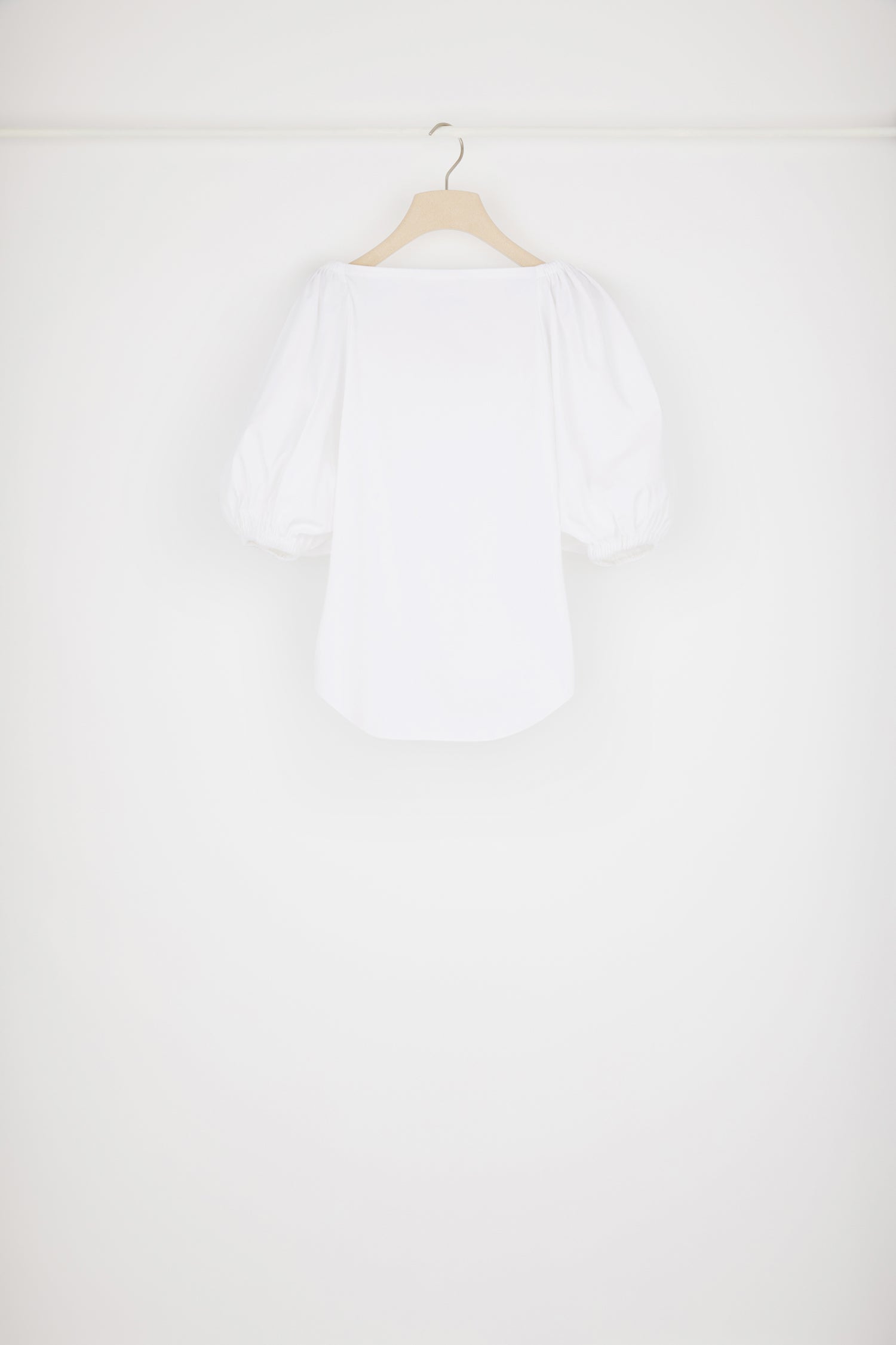 Patou TO030 top blanc coton bio col carré