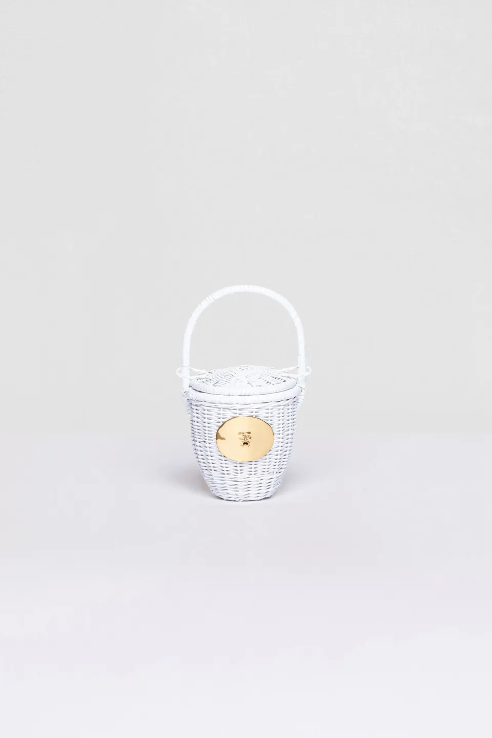 Patou AC003 sac seau osier blanc fait main