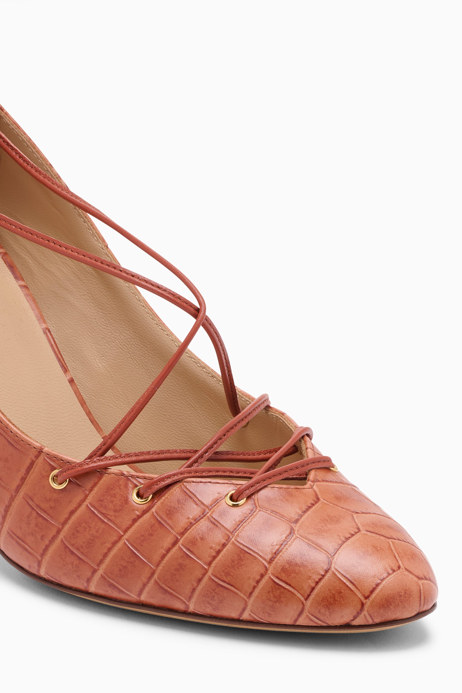 Ulla Johnson Lola escarpins cuir marron talon 75