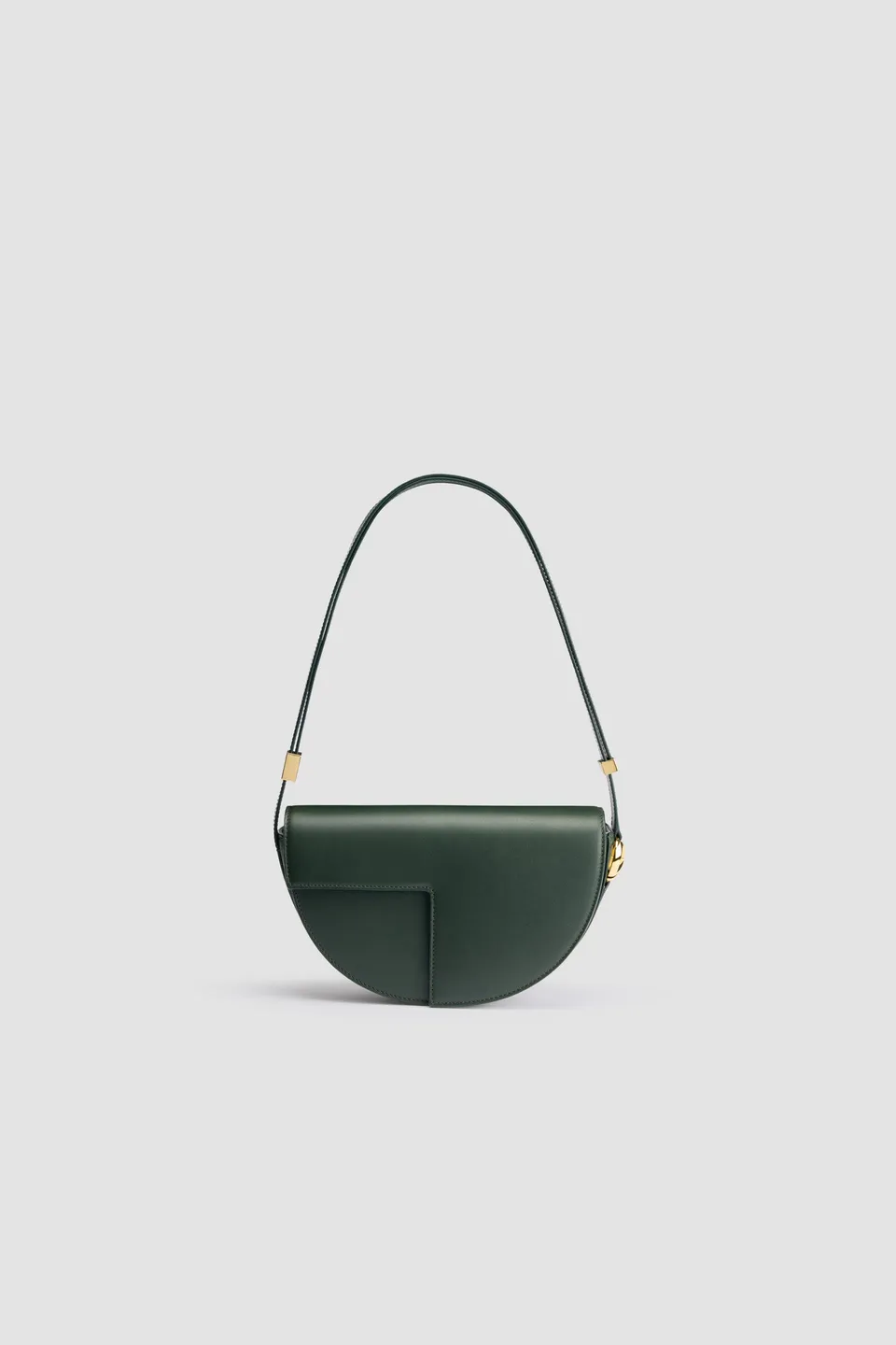 Patou H24BA0015000754B sac cuir vert bouteille