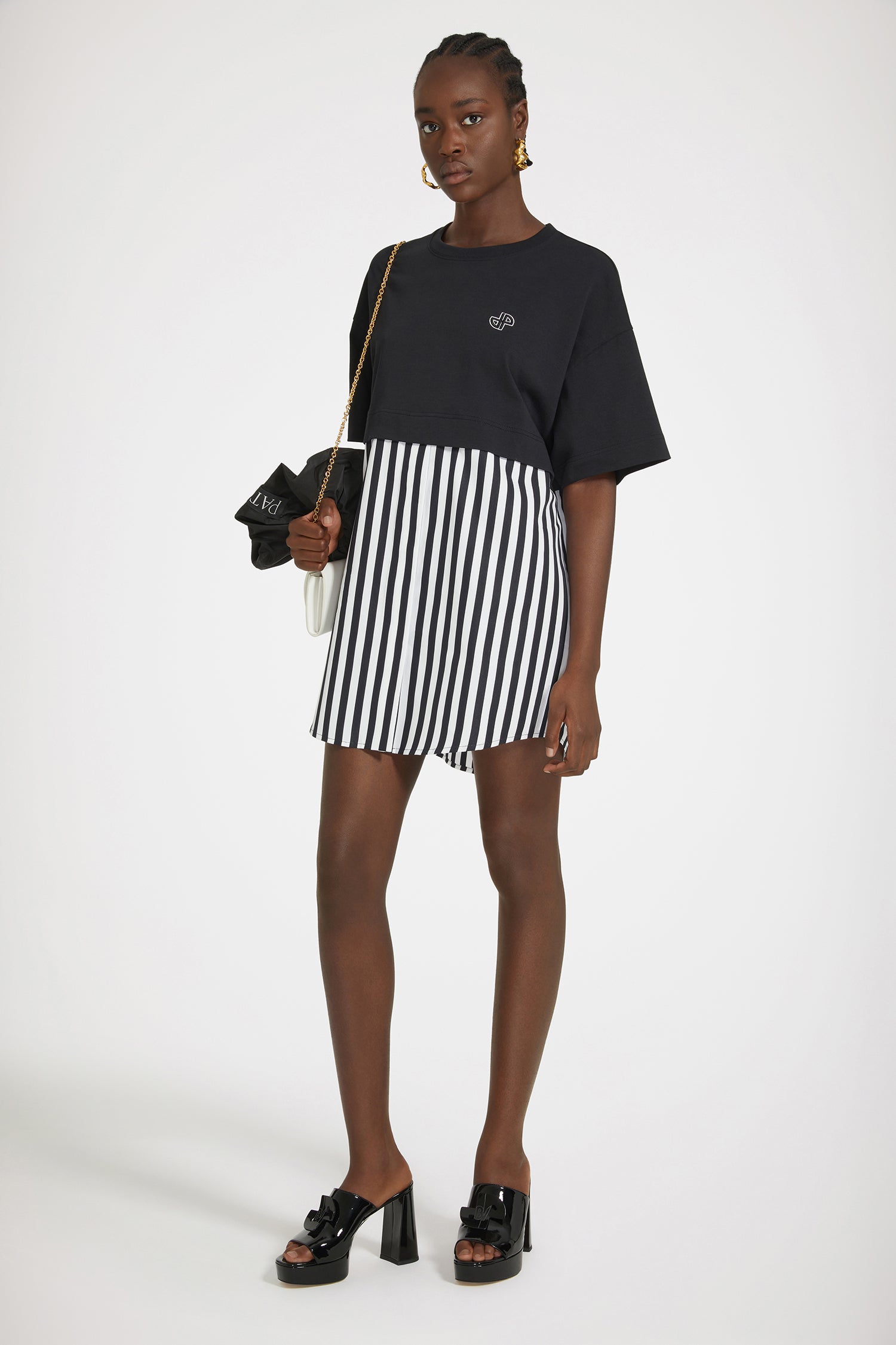 Patou JE108 robe t-shirt coton bio noir 34-44
