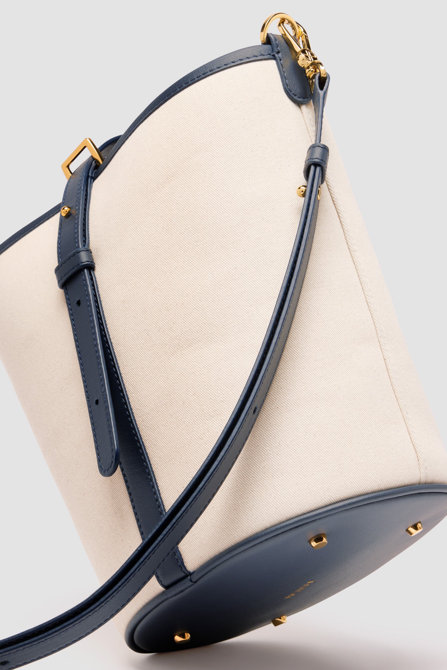 Patou Bags JP sac seau cuir toile bleu marine TU