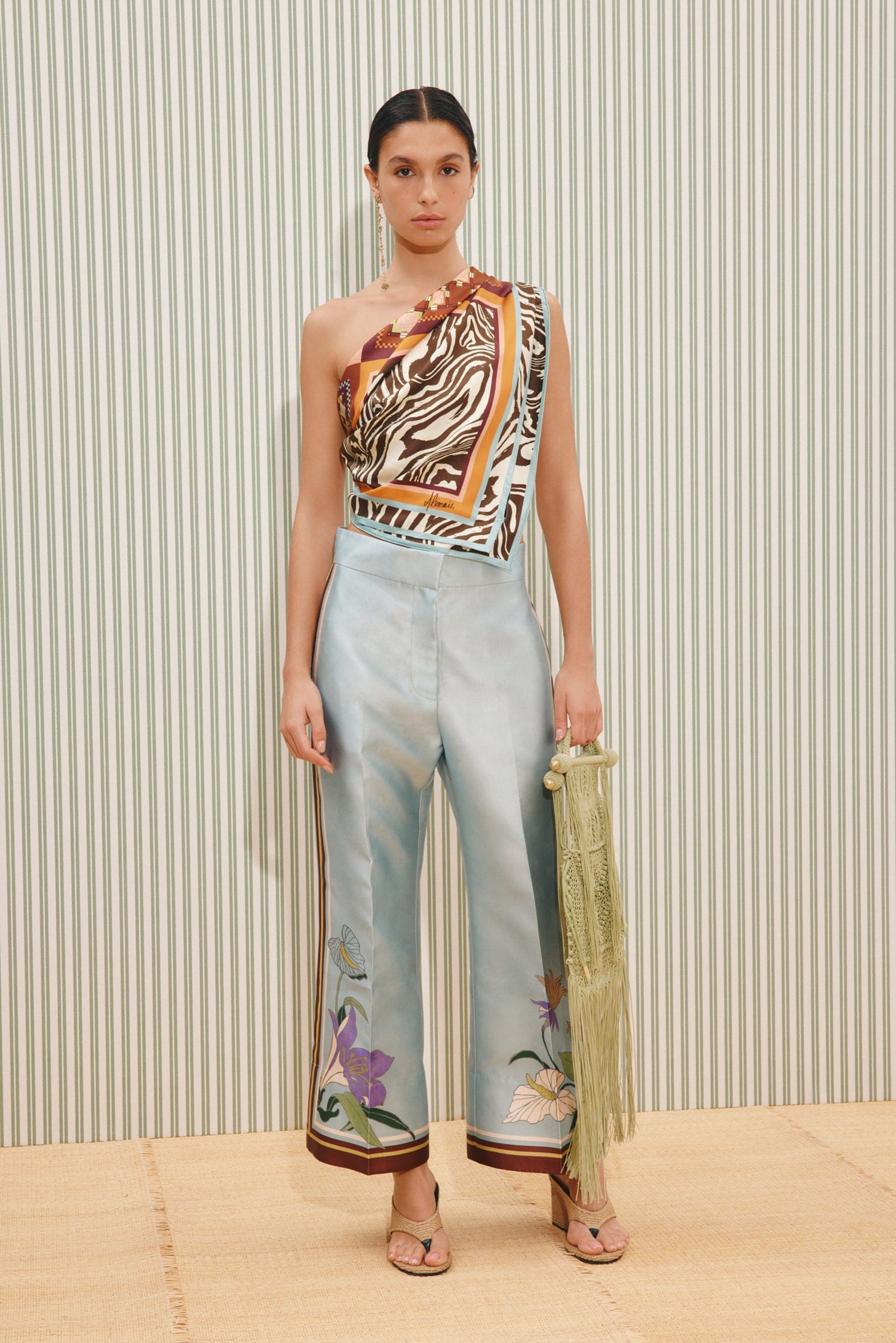 Alemais Alfie Pant pantalon droit fleurs