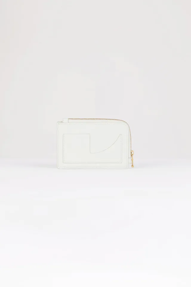 Patou Accessories SL005 porte-cartes cuir blanc TU zippé