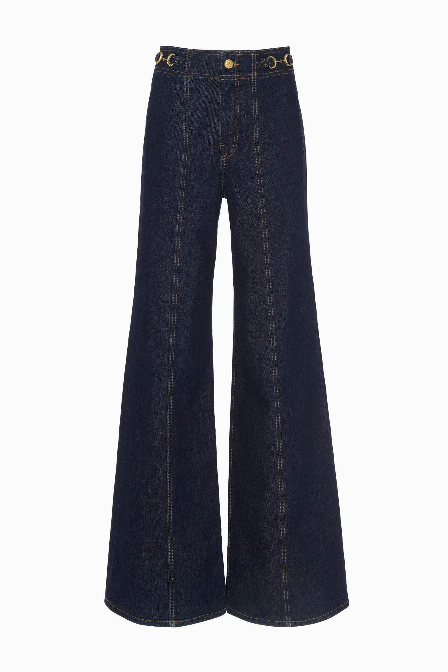 Ulla Johnson Delphine jean Tigris indigo taille haute flare
