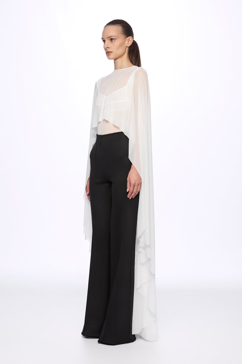 ATU Body Couture Two-piece sets body mesh cape blanche