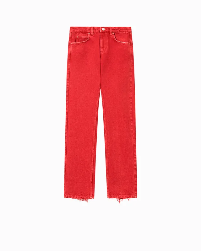 Isabel Marant Jude jean vintage rouge 27 denim droit