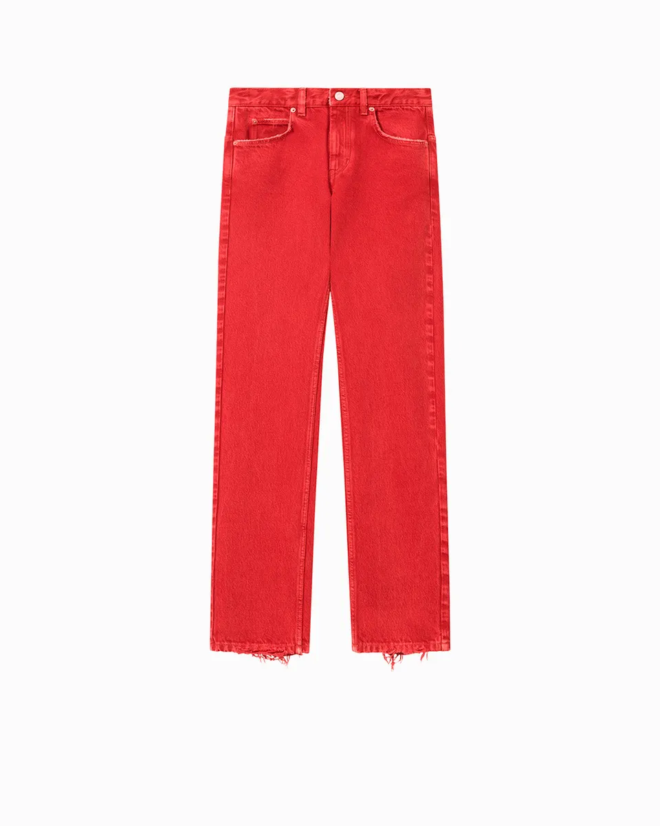Isabel Marant Jude jean vintage rouge 27 denim droit