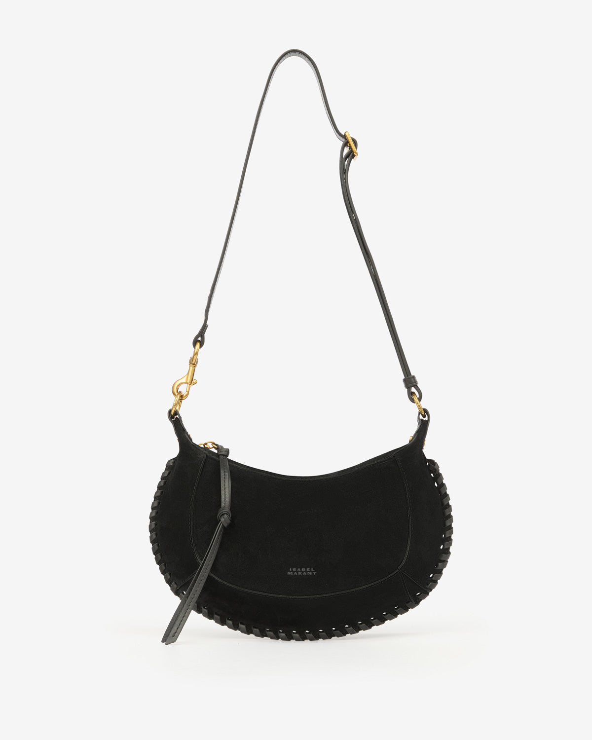 Isabel Marant Oskan Moon sac cuir velours noir