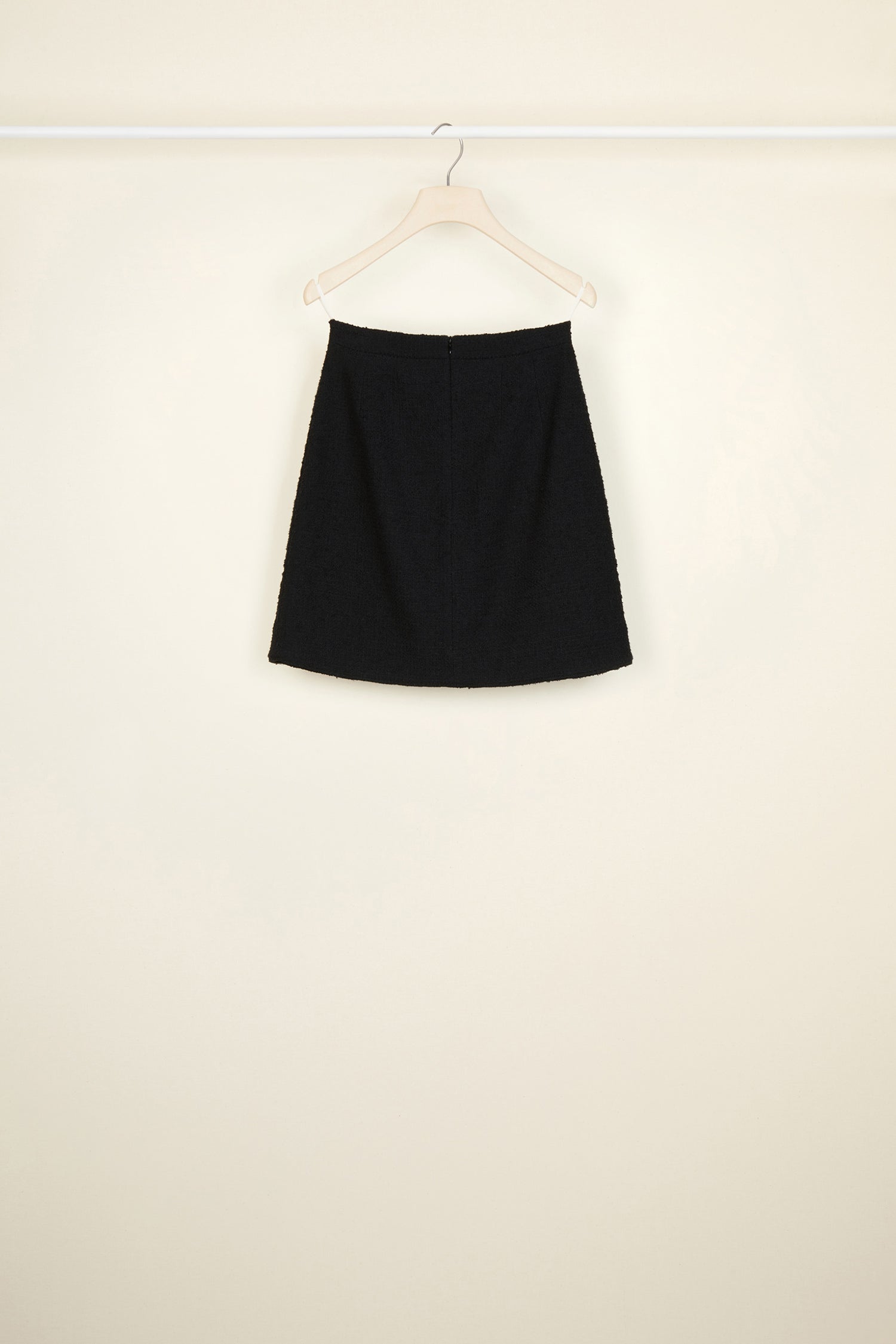 Patou E20SK0120046999B minijupe tweed coton noir
