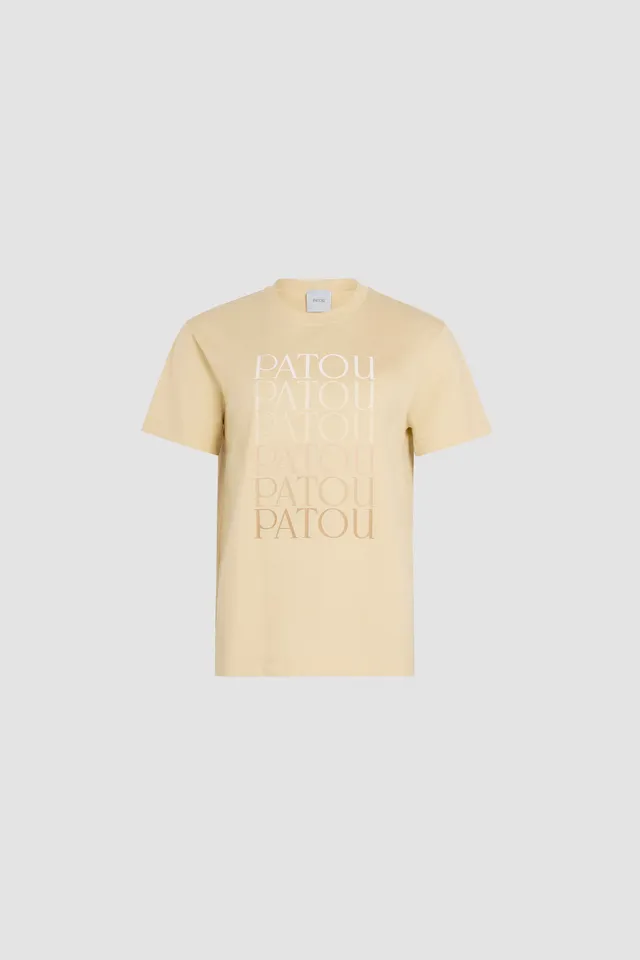 Patou P25JE1129999118P t-shirt logo coton bio praline