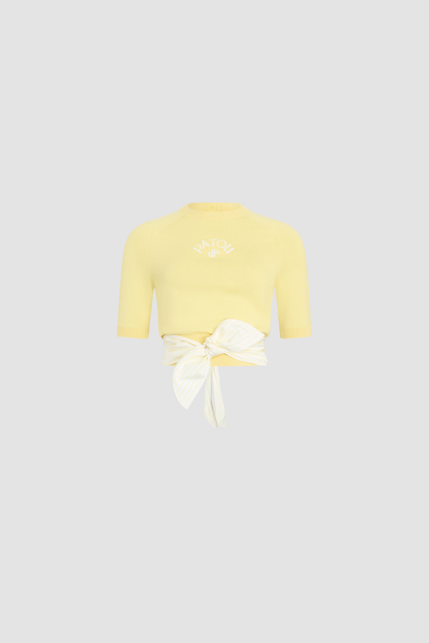 Patou KN3318091222Y t-shirt coton noué jaune Lemonade