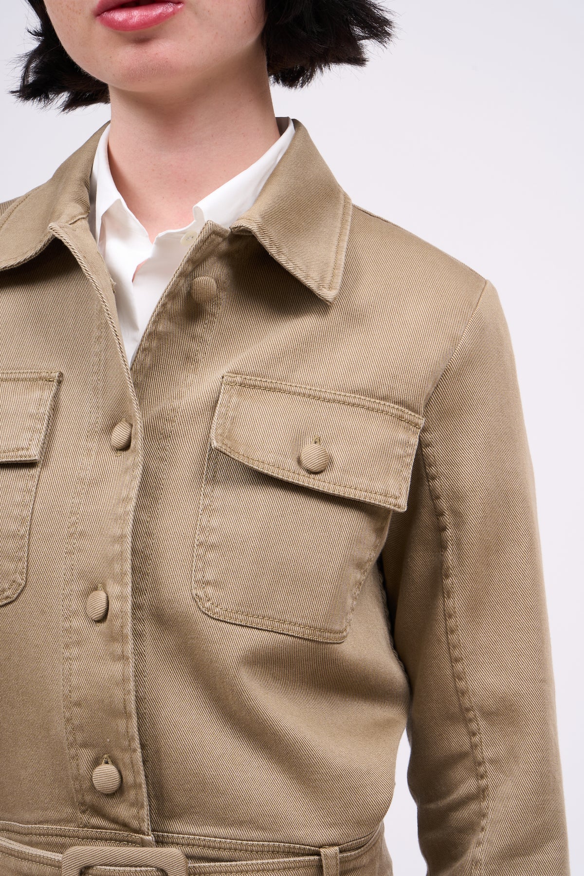 Paul & Joe Veste Fargo twill coton courte cintrée vintage