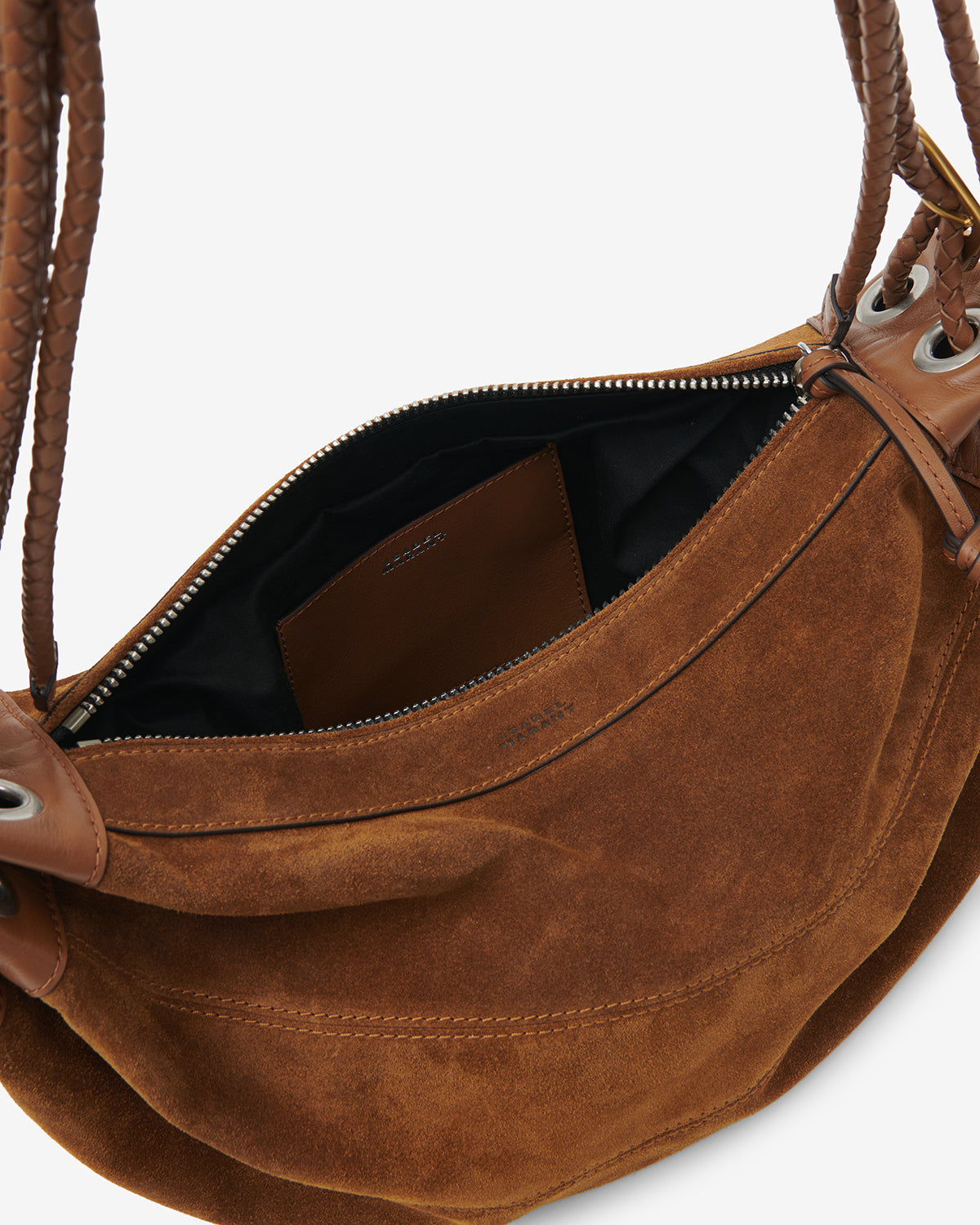 Isabel Marant Maia Medium sac cognac cuir velours