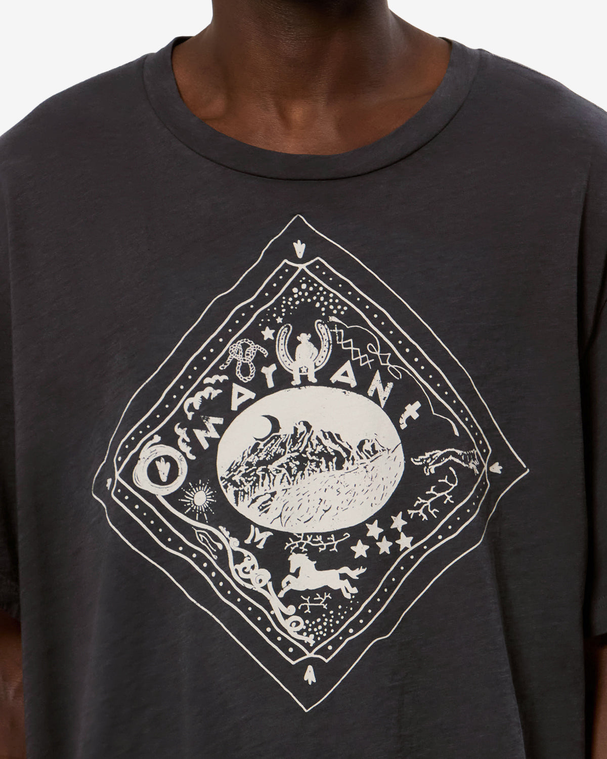 Isabel Marant Hiroe t-shirt noir délavé coton loose