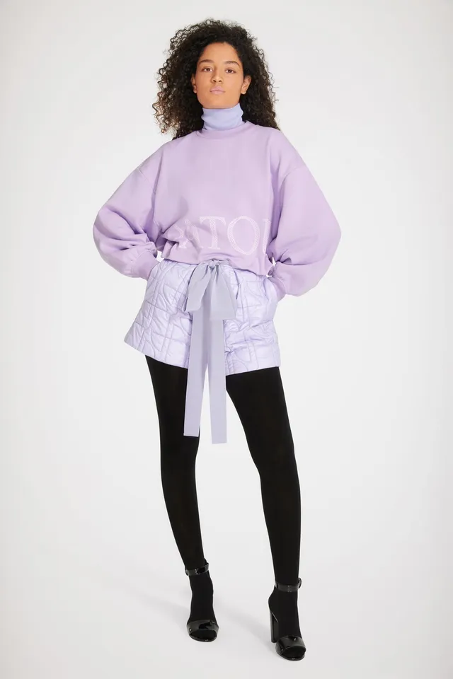 Patou JE054 sweat cropped lilas XS-XXL coton bio